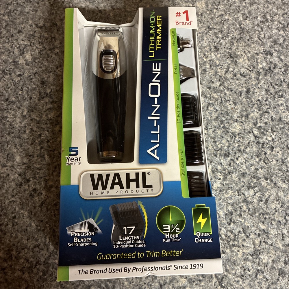 WAHL ALL-IN-ONE LITHIUM-ION TRIMMER MODEL 9893LP BOX MR 555