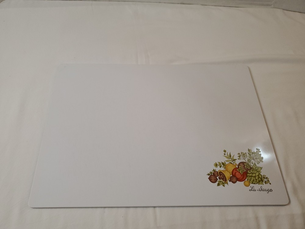 Vintage Corning Ware Spice of Life La Sauge Cutting Board Counter Saver 14