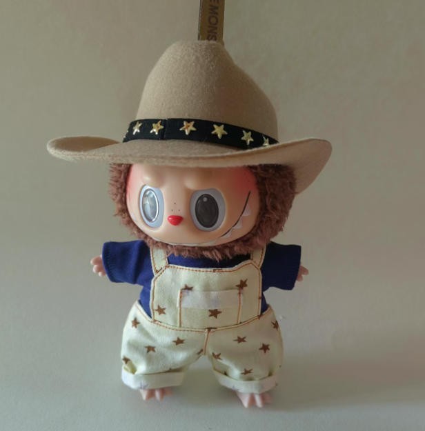(No Toy)Compatible Western Cowboy Set For LABUBU The Monsters Plush Doll Clothes