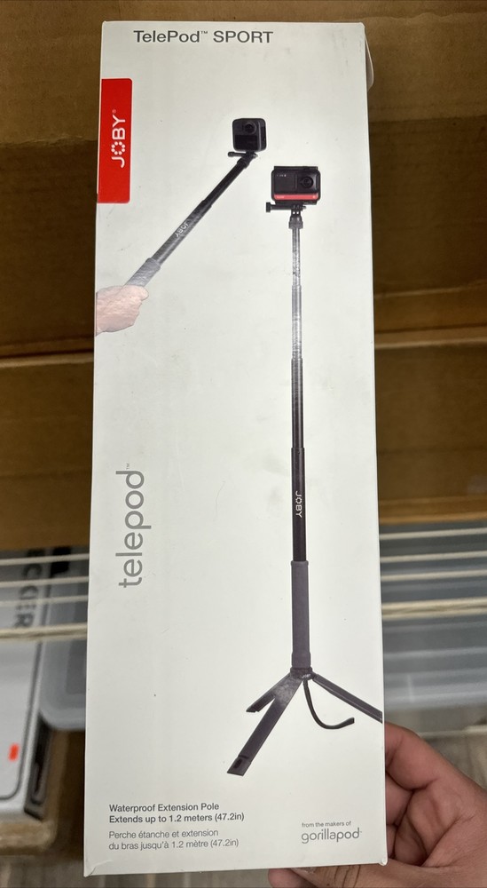JOBY TelePod Sport Telescoping Tripod with Adjustable Handgrip and Extended Grip for Enhanced Stability and Versatility