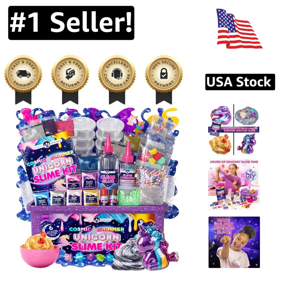 Enchanting DIY Unicorn Slime Kit for Girls with Glow-In-The-Dark Fun