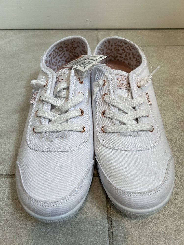Skechers Bobs B Cute Women's Slip On Memory Foam Shoes Size 8 White