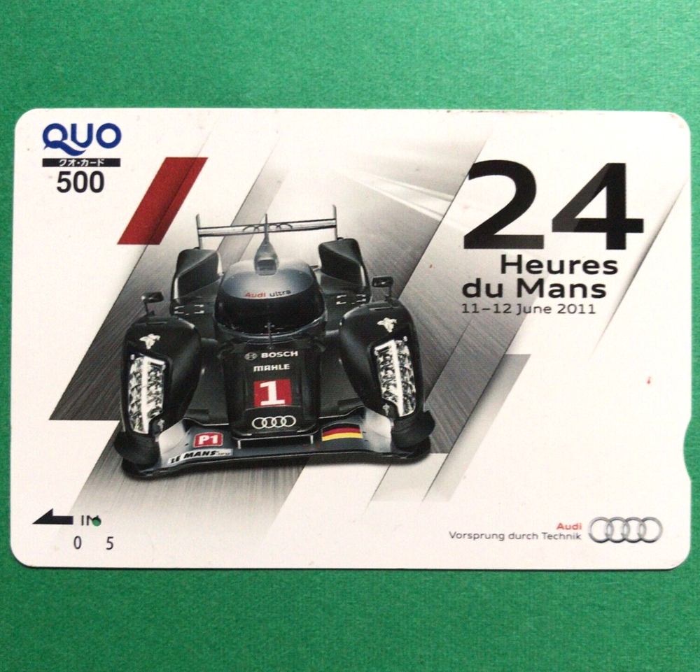 Audi R18TDI 2011 Le Mans 24  Hyper car Quo Card (Prepaid Gift Card) Japan