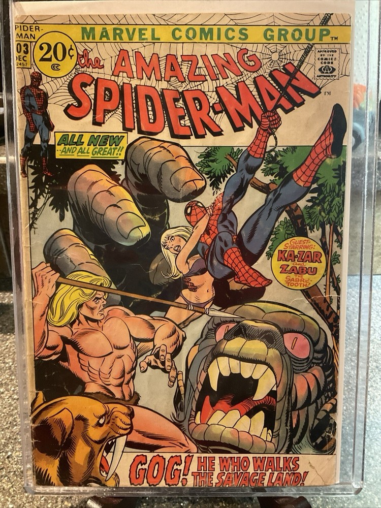 Amazing Spider-Man #103 1971 G/VG Condition Featuring Ka-Zar First Appearance