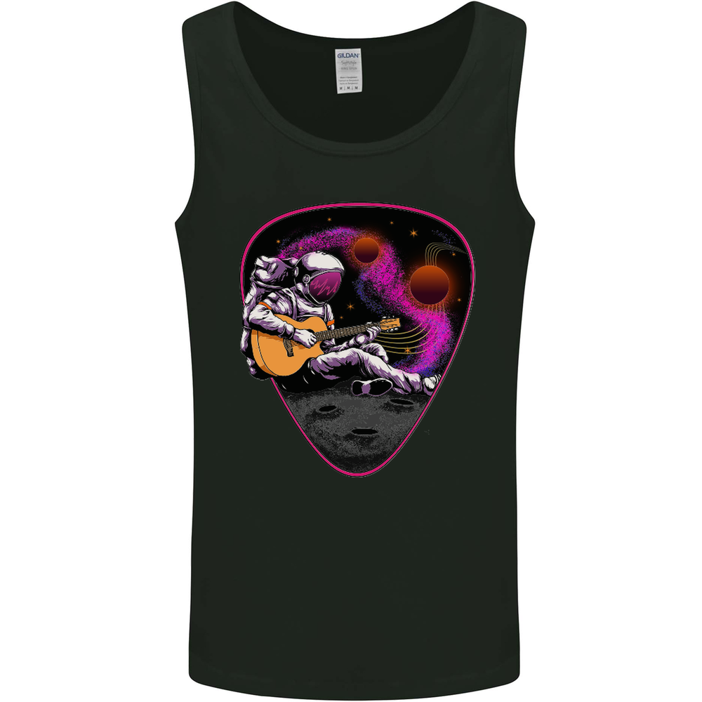 An Astronaut Playing Guitar Space Rock Mens Vest Tank Top