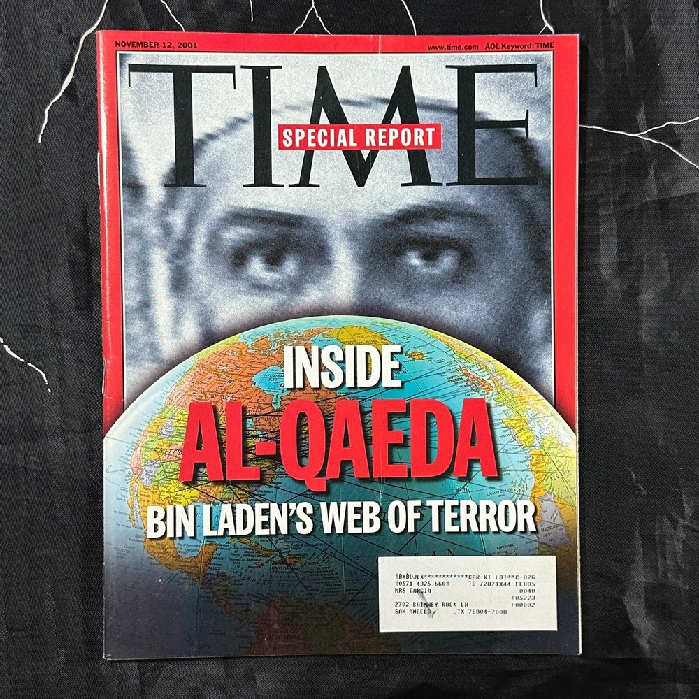 Time Magazine November 12 2001 Inside Al-Qaeda Bin Laden's Web Of Terror