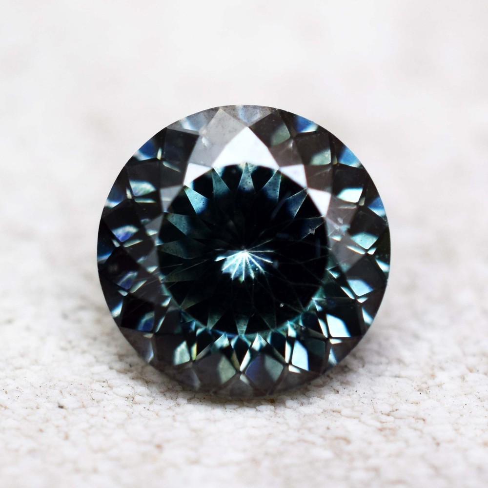 1.77 Ct Lab Created Bluish Green Diamond Round Cut Certified Loose Gemstone