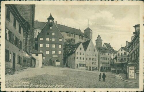 Ansichtskarte Nürnberg Blick vom Dürerhaus zur Burg (Nr.9550)