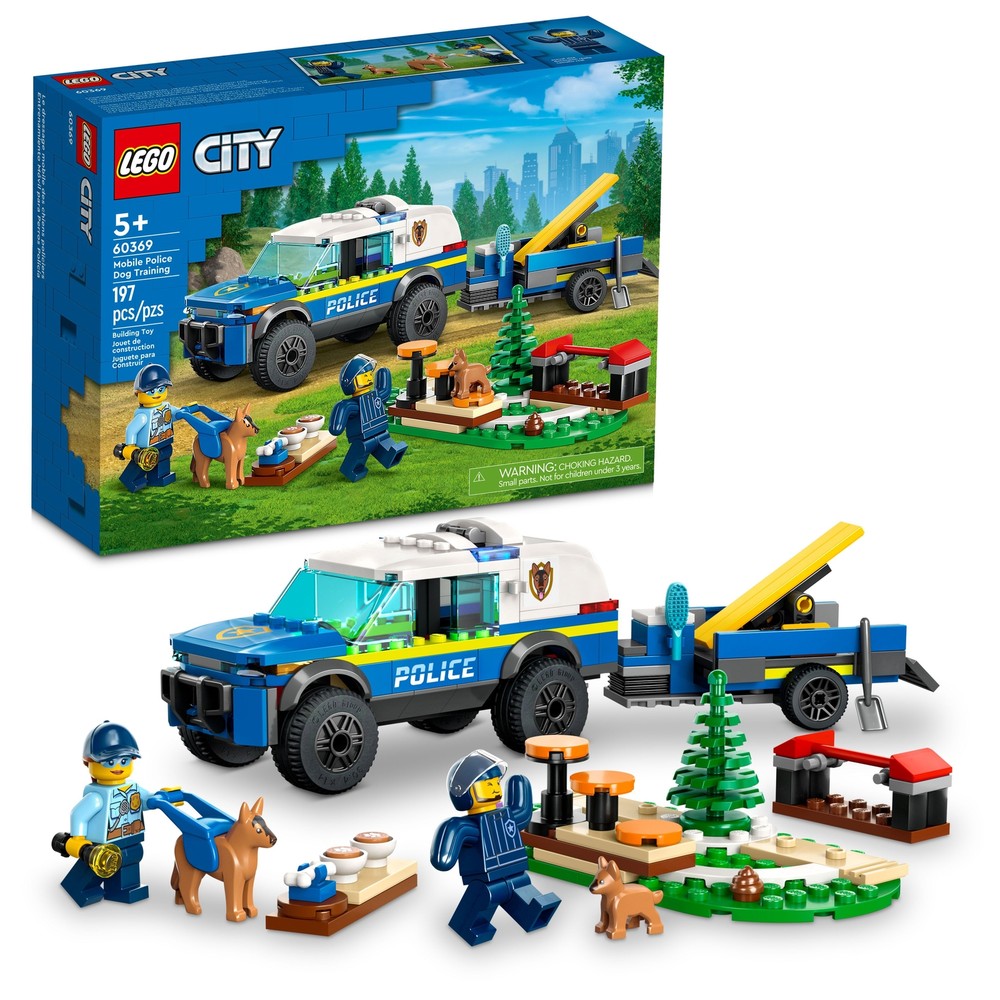 LEGO CITY Mobile Police Dog Training Truck Toy Set 60369