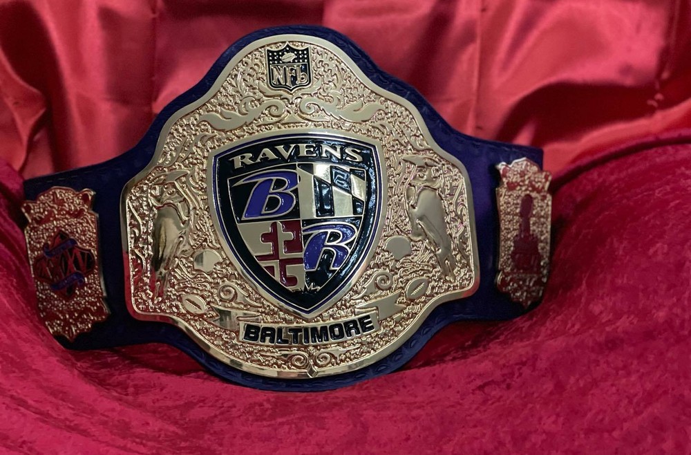 Baltimore Ravens Championship Belt 4mm Zinc