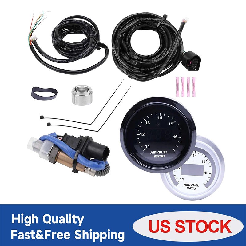 Wideband O2 Air Fuel Ratio Gauge AFR 52mm With 4.9 LSU Sensor Fit For 30-4110