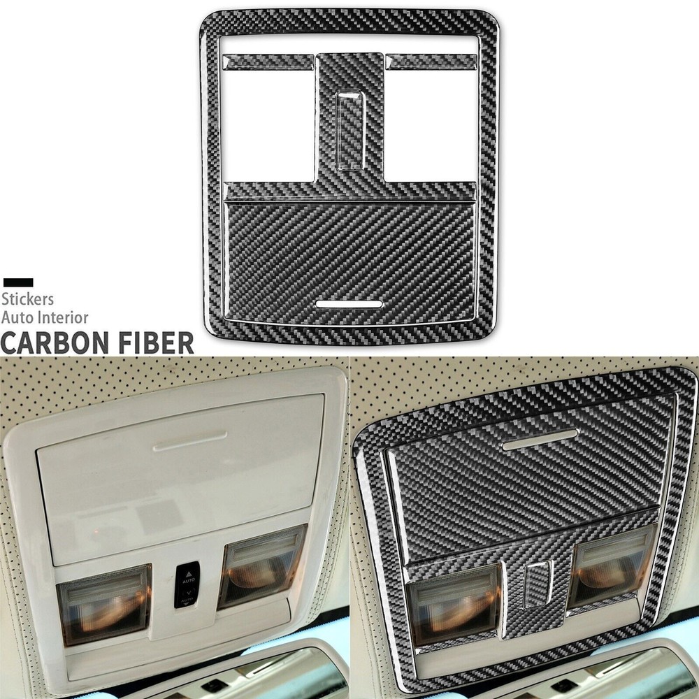 6Pcs Real Carbon Fiber Reading Light Panel Cover For Dodge Magnum Charger 08-10