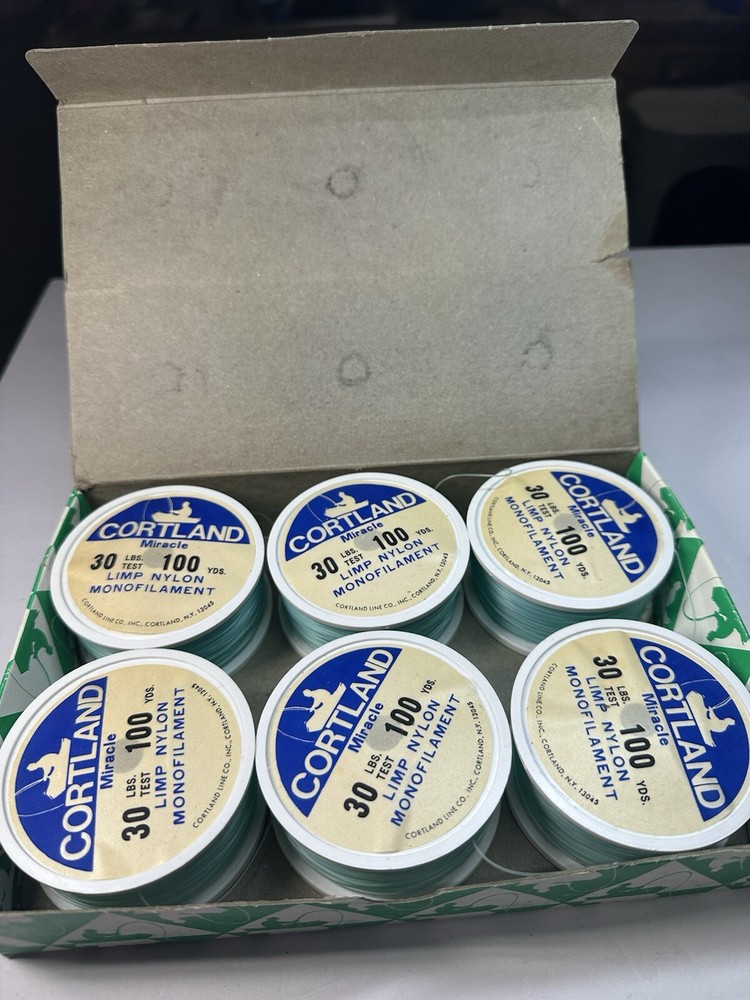 Cortland Miracle 30LB test 6-100yd Spools Limp Nylon Monofilament 6SL30 U.S.A