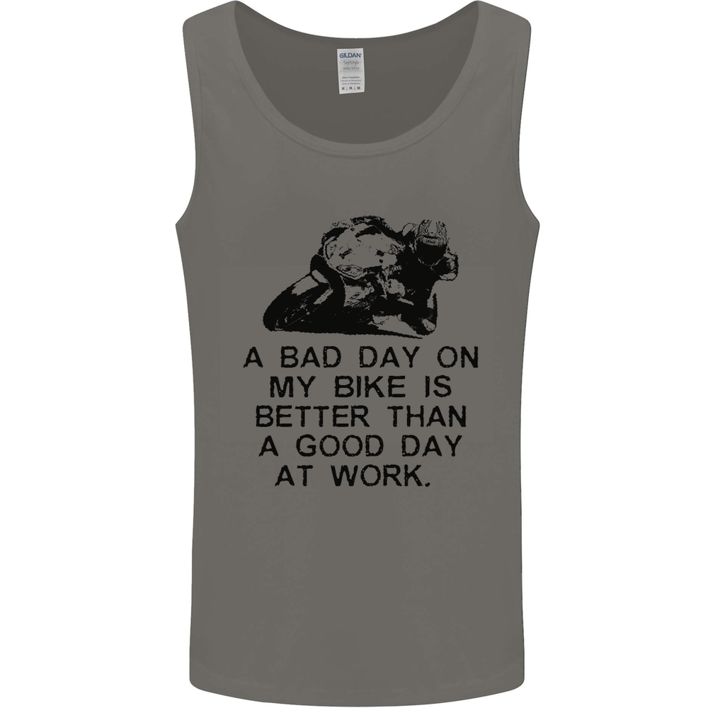 A Bad Day on My Bike Motorcycle Biker Mens Vest Tank Top