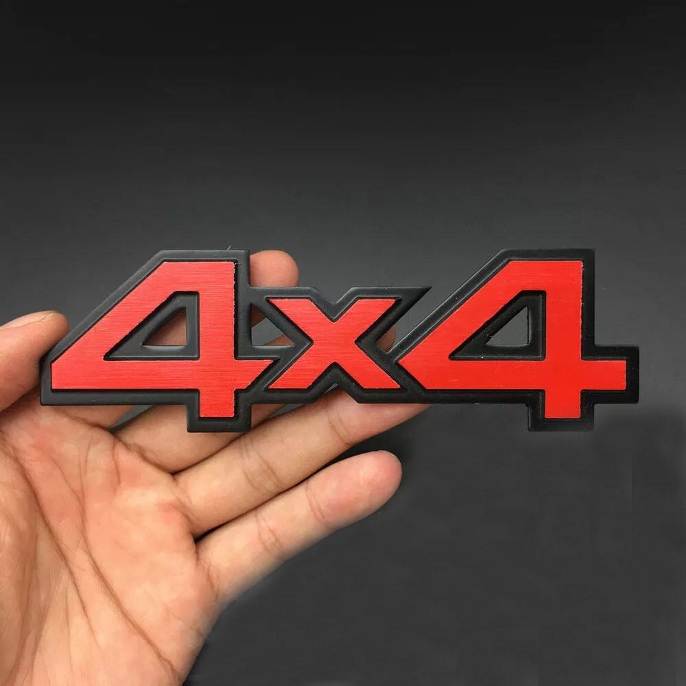 2Pcs Metal Chrome 4x4 Trunk Tailgate Emblem Badge Decal Stickers Car Accessories