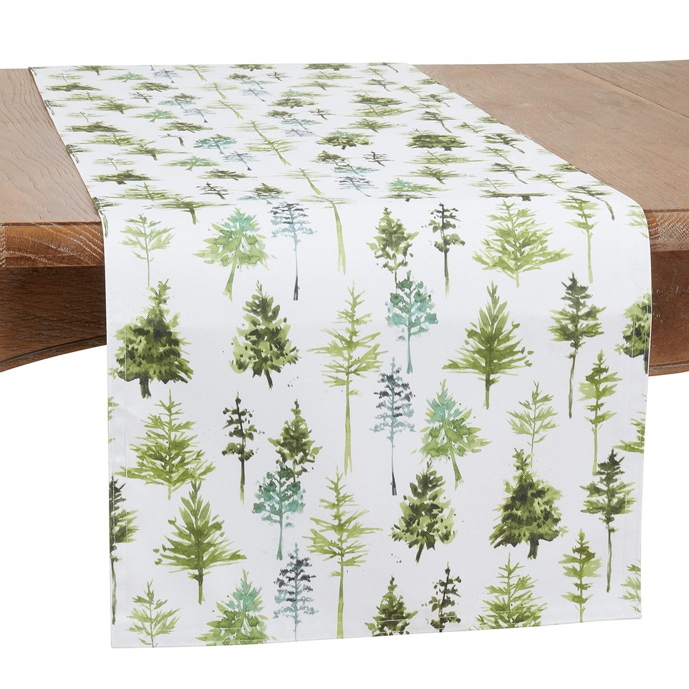 Elegant Forest Trees Table Runner for Nature-Inspired Décor