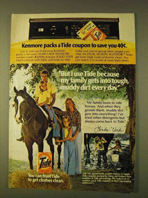 1979 Tide Detergent Ad - Lady Kenmore Washer #20946
