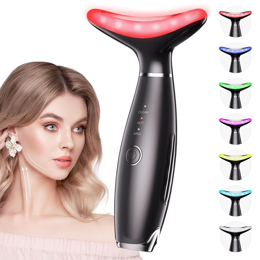 7 Color Galvanic Machine for Face & Neck with Red Light Therapy and Massage