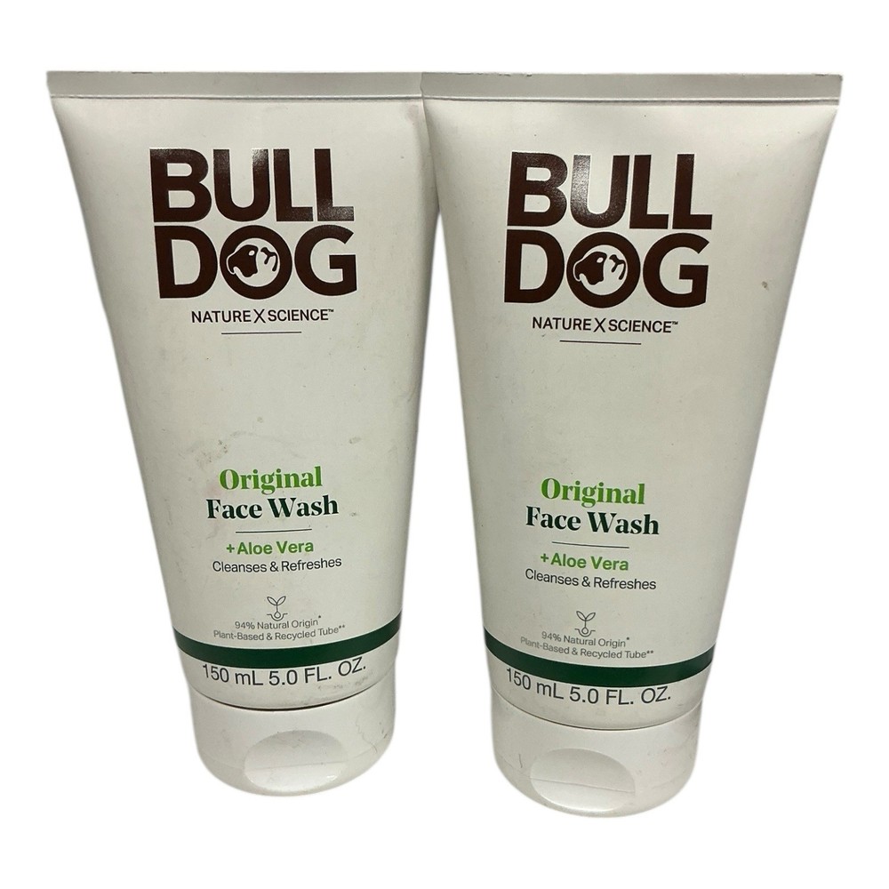 2 Pack Bulldog Men's Original Aloe Vera Face Wash 5 fl oz
