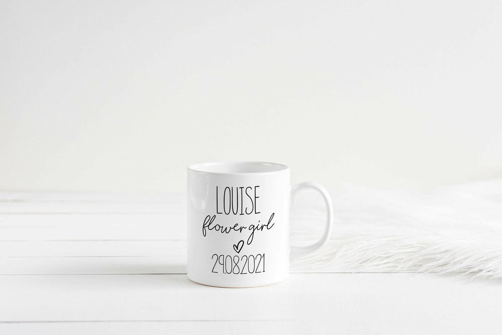 Custom Flower Girl Gift Personalised Flower Girl Mug Flower Girl Wedding Favour