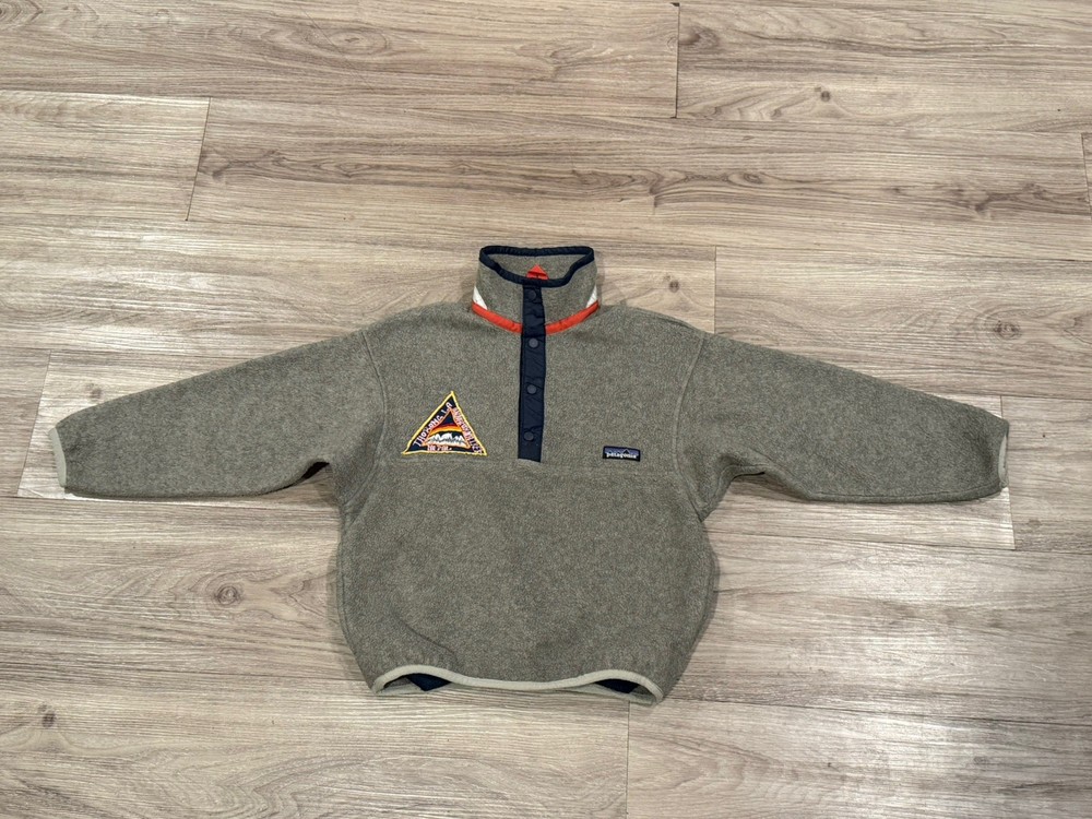 Vintage Patagonia synchilla snap Fleece Pullover Made USA Kids sz 6 Peru patch