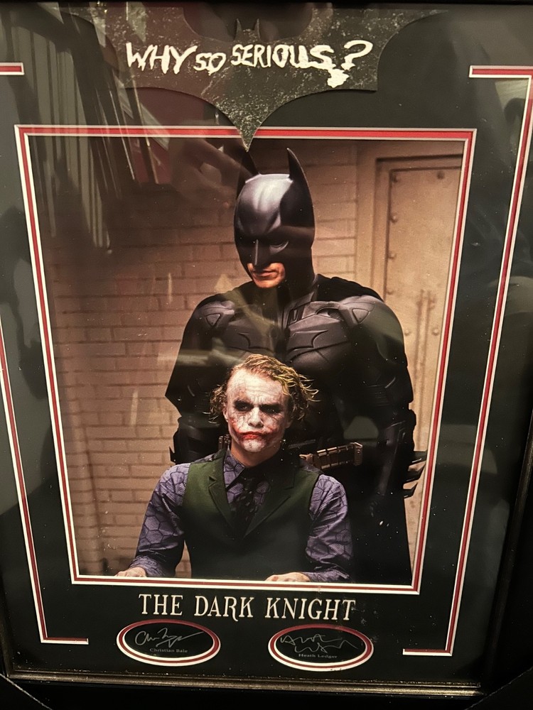 Heath ledger dark knight Auto pen autograph poster