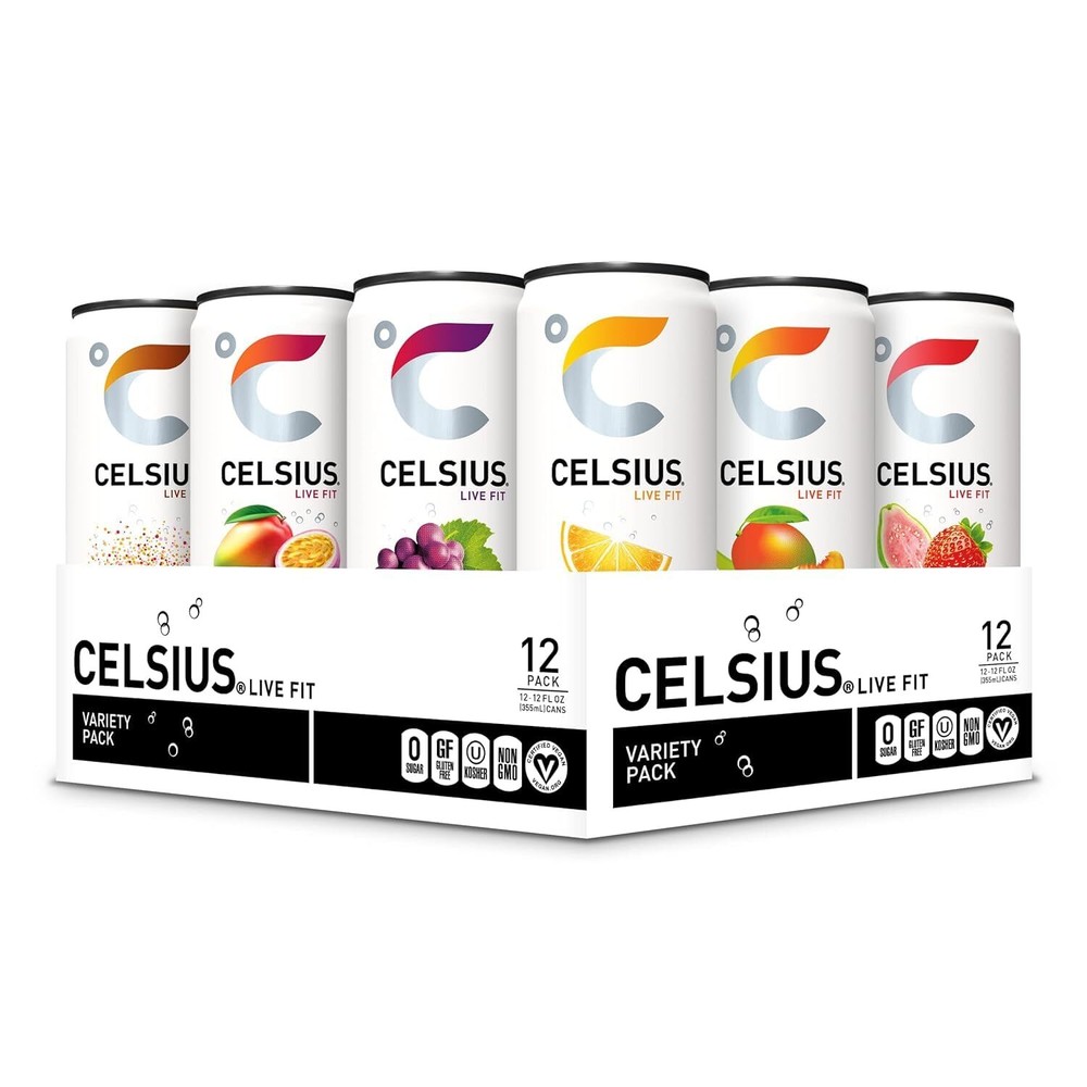 CELSIUS Assorted Flavors Official Variety Pack, Energy Drink 12 Fl (Pack of 12)