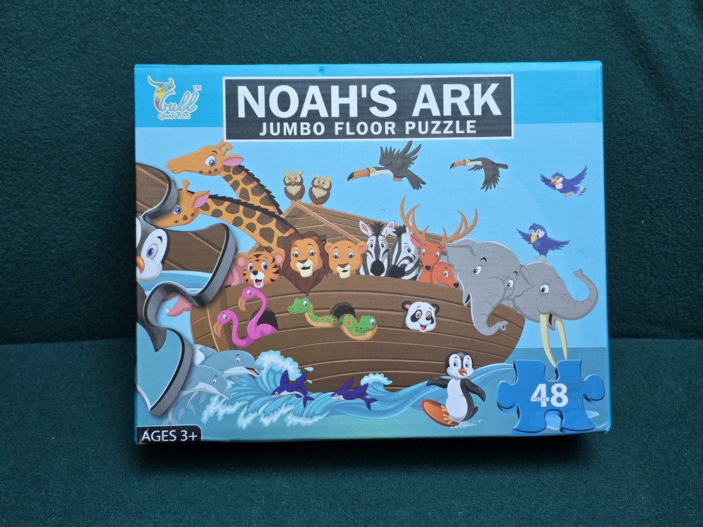 Noah's Ark Jumbo 48-Piece Floor Puzzle for Ages 3+ by Bull Qihan Toys 3ft x 2ft