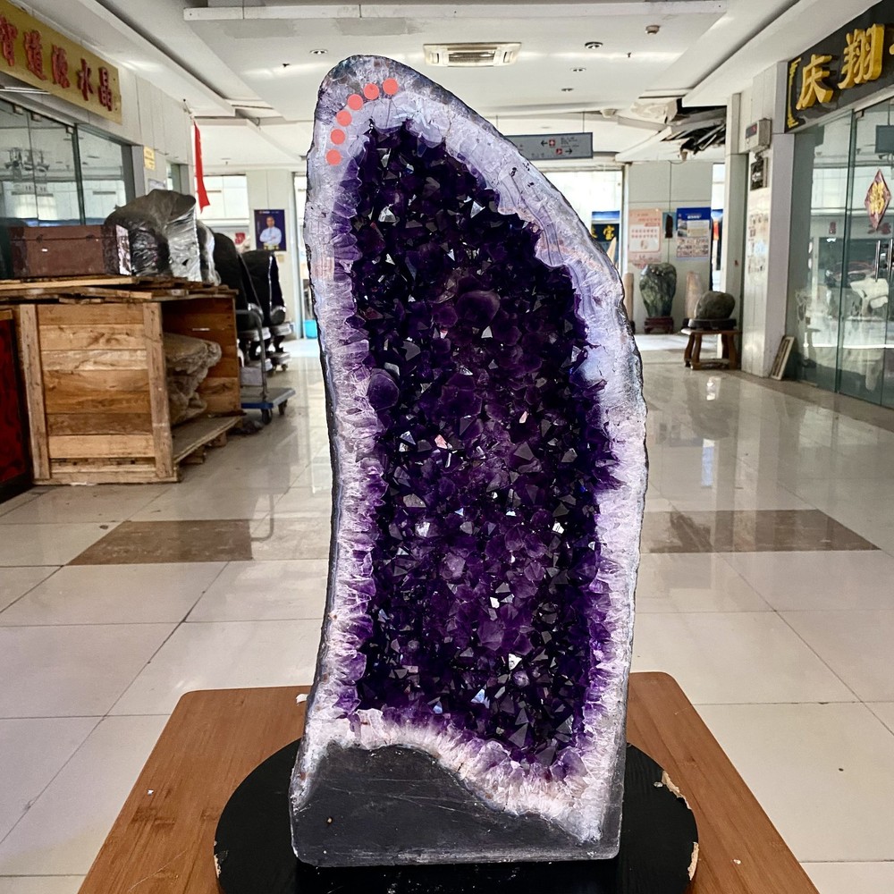 77.5LB Large natural amethyst crystal cave cathedral crystal cluster specimen-