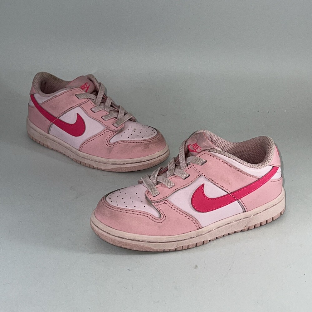 Girl’s Nike Dunk Low Athletic Shoes ‘Triple Pink’ DH9761 600 - Size 9C