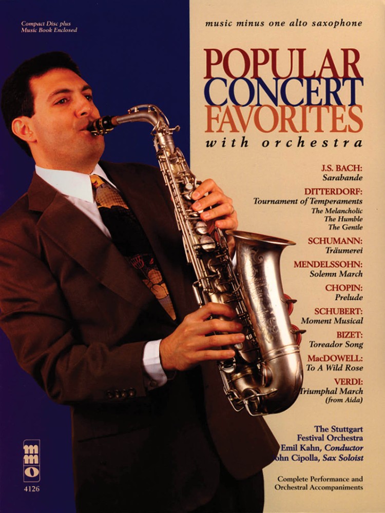Popular Concert Favorites Alto Sax Classical Sheet Music Minus One Book CD