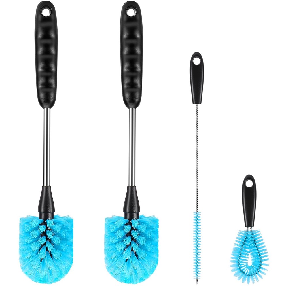 Bottle Brush Cleaner Set Long Handle 3in1 Stainless Steel Water Bottle Cleaning
