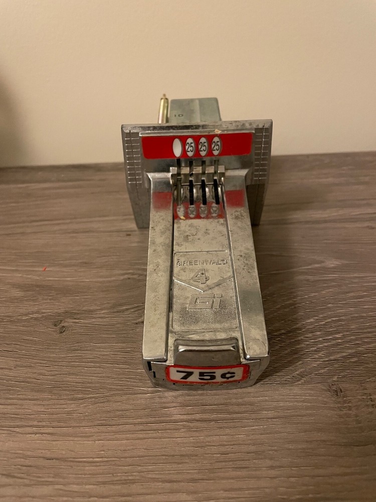 Greenwald 4 Vertical Coin Slide Sticker Tattoo Vending Machine 75 cent Mechanism