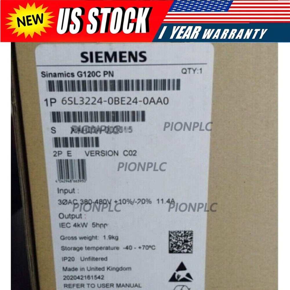 New Siemens G120 PM240 Power Module 6SL3224-0BE24-0AA0 6SL3 224-0BE24-0AA0