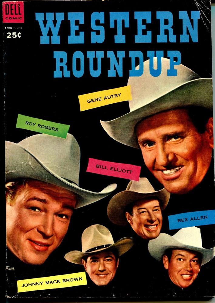 Western Roundup #6 1954-Dell Giant Edition-Roy Rogers-Gene Autry-VG