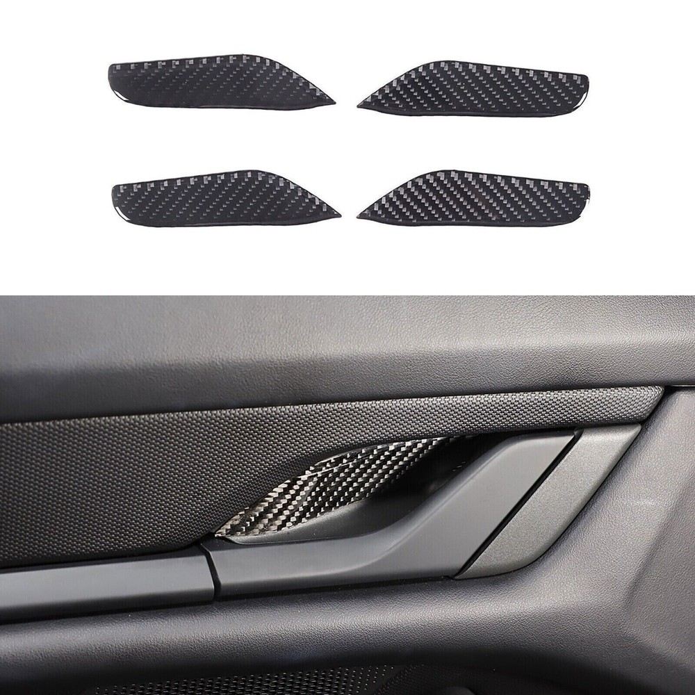 Porsche Taycan 2019-2022 Soft Carbon Fiber Door Handle Bowl Cover Trim  