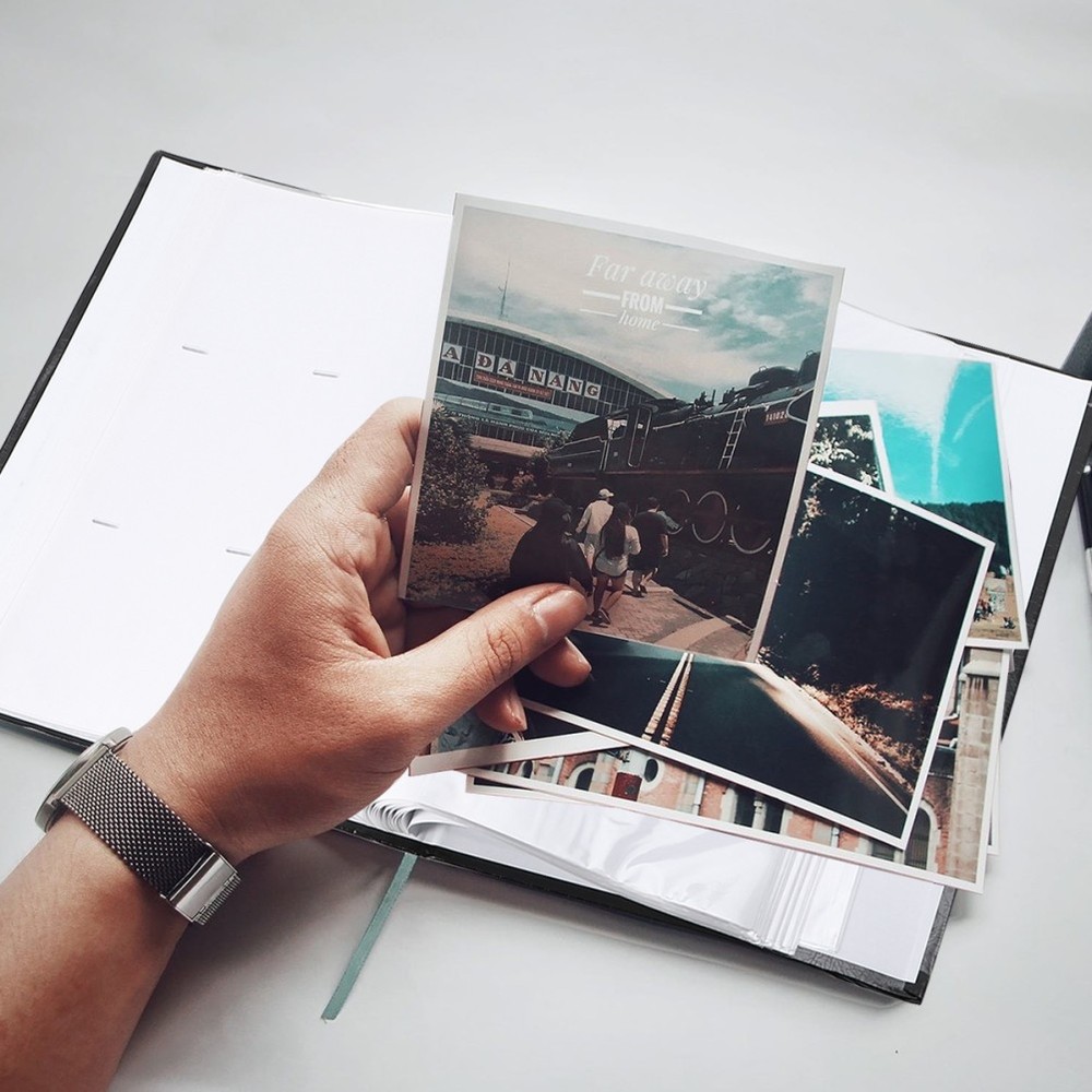 Paper Core Album Black Scrap Book Retro Photo Family Memory Scrapbook