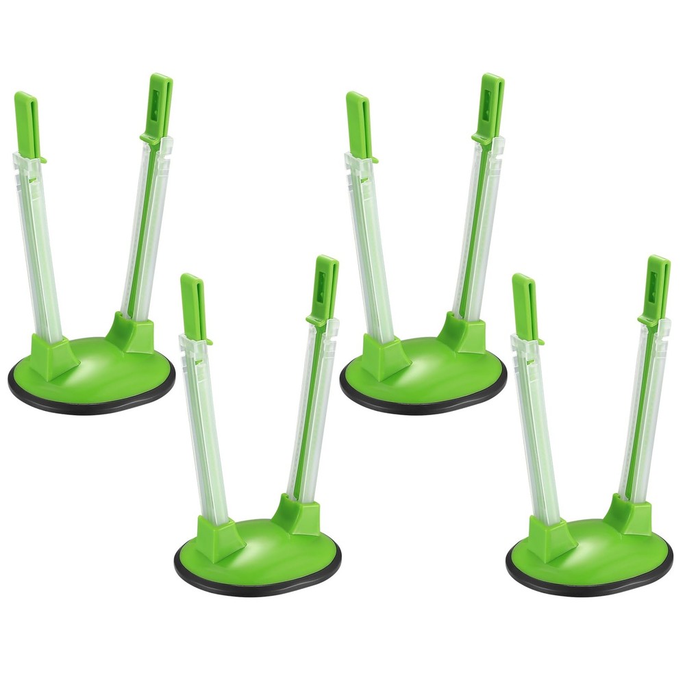 4 Pcs Adjustable Baggy Rack for Food Storage, Plastic Zip Lock Holder Stand