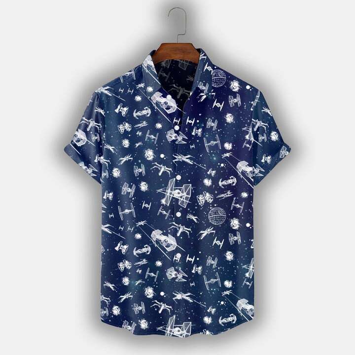 Spaceship Hawaiian Shirt SW   07