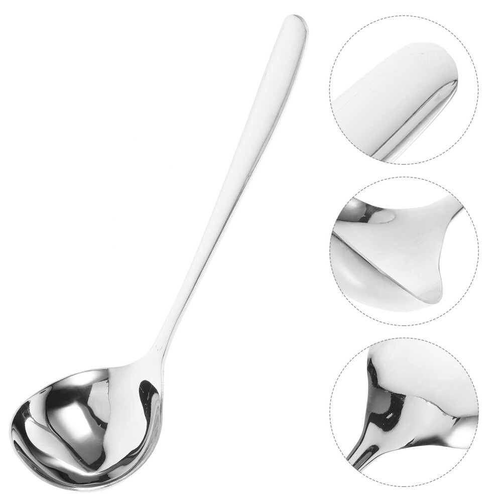304 Stainless Small Ladle Serving Spoons One-piece Forging Design Deepen