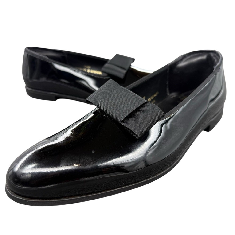 Crockett Jones Men Tux Opera Patent Leather Pump Shoes 10.5 D England *Altered*