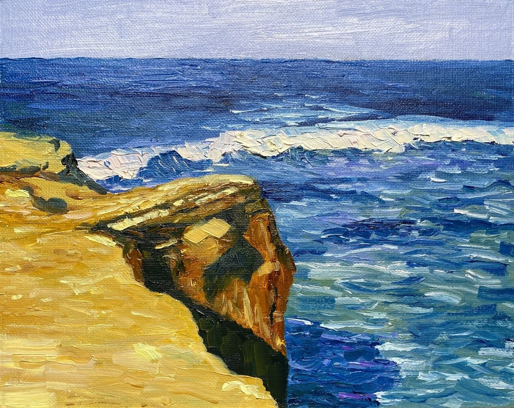 Breathtaking Original Ocean Scene Impressionist Oil Painting Handmade Art