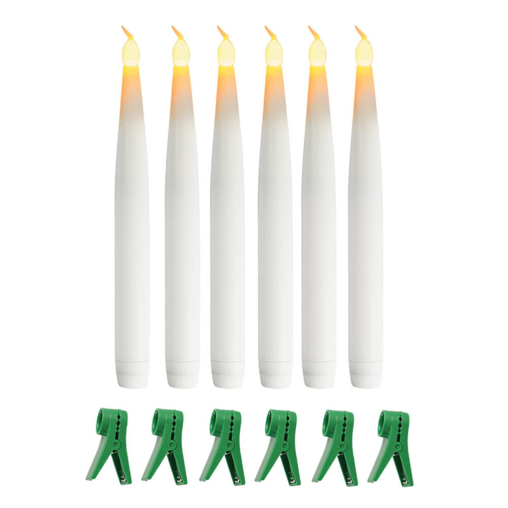 6 Pcs Festive Decorative Candle Christmas Style LED Lights Tea