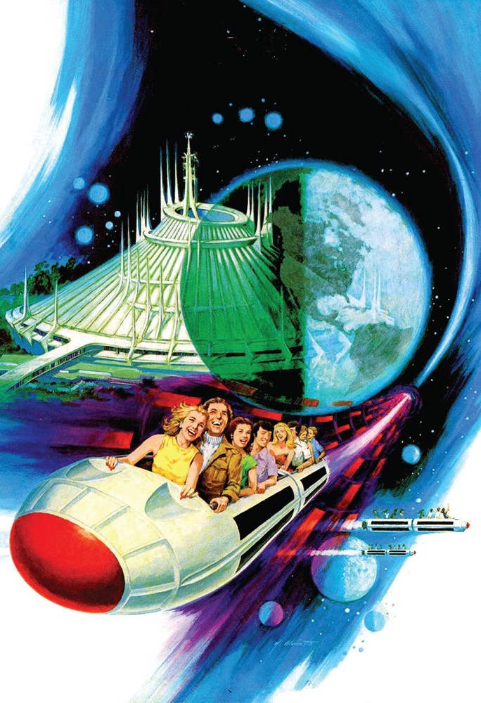 Space Mountain Tomorrowland Coaster Walt Disney Paper Poster Unframe