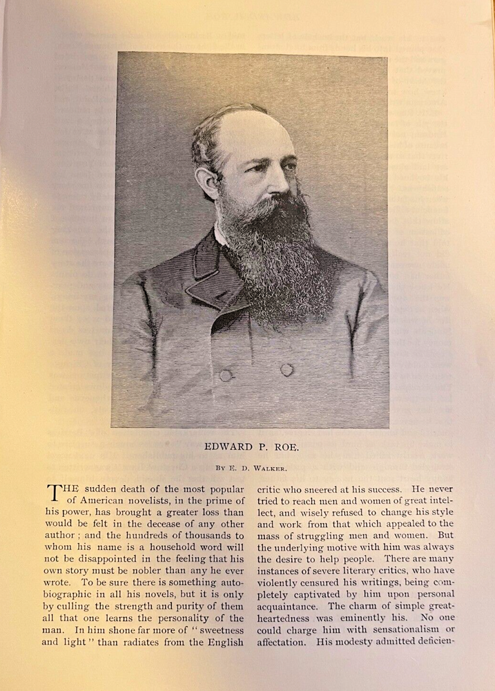 1888 Edward P. Poe American Novelist