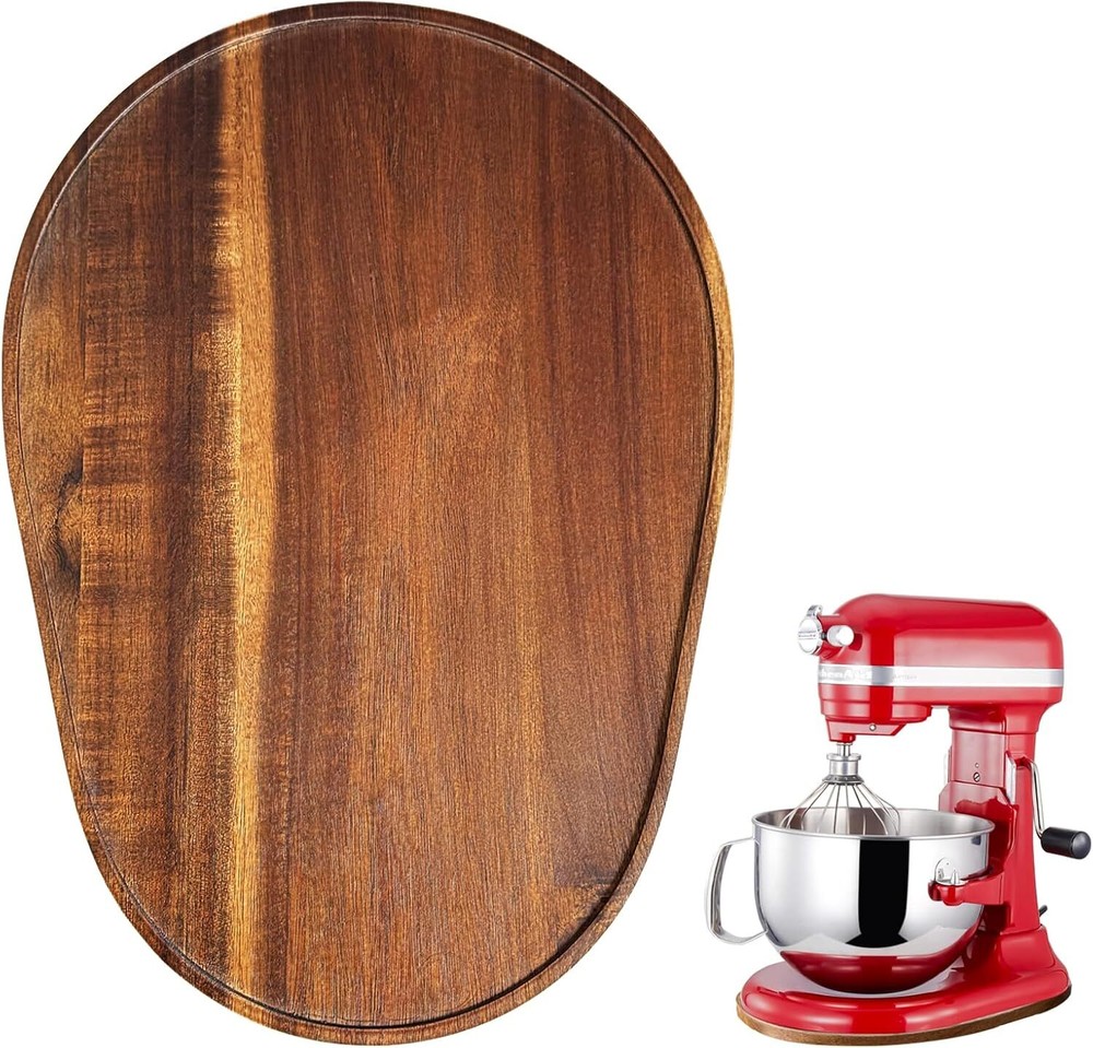 Acacia Wood Mixer Slider Mat for KitchenAid 5-8 Qt Tilt-Head Stand Mixer