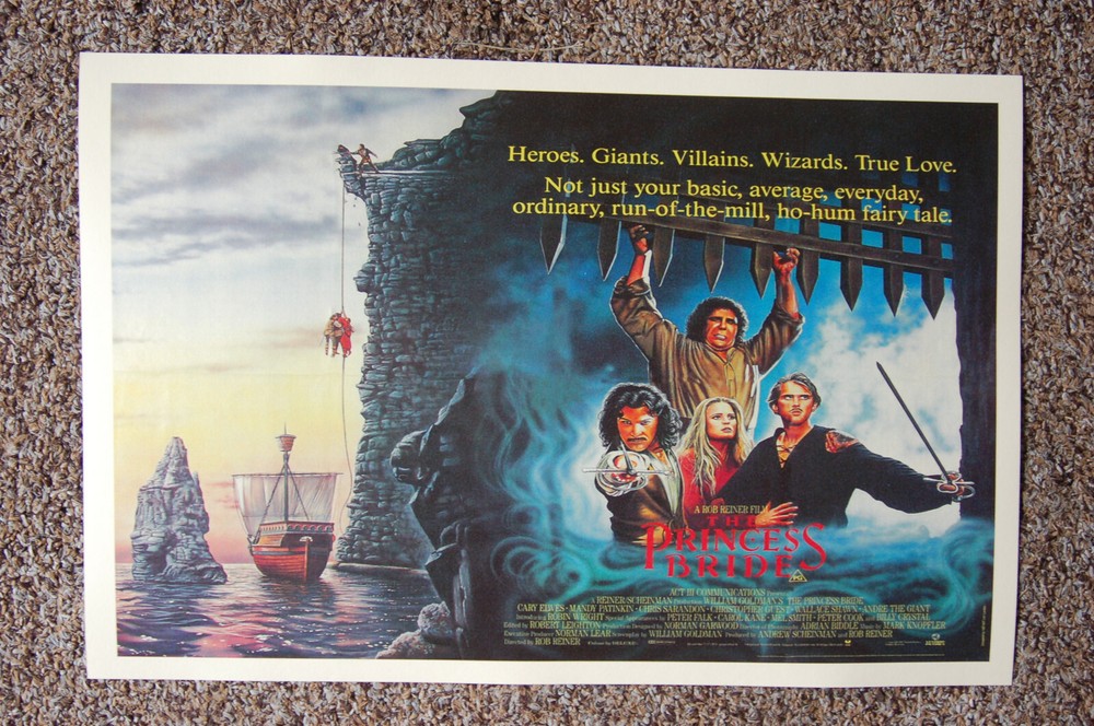 The Princess Bride  Movie poster Lobby #2 Peter Faulk Andre the Giant Billy Crys