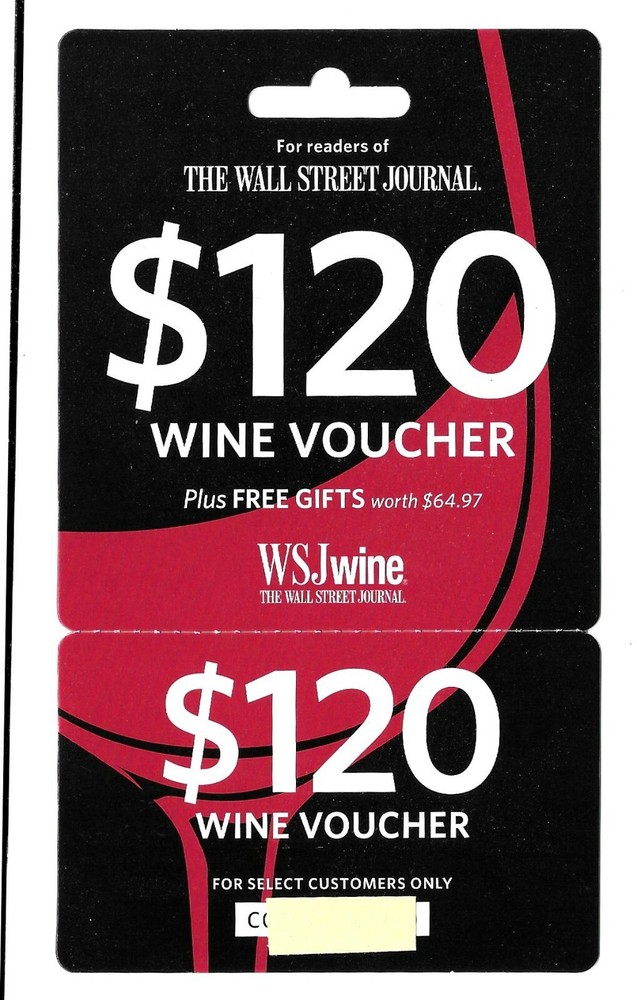 $120 WSJ Wine Voucher Gift Card with Free Top 12 Wines Bonus-image