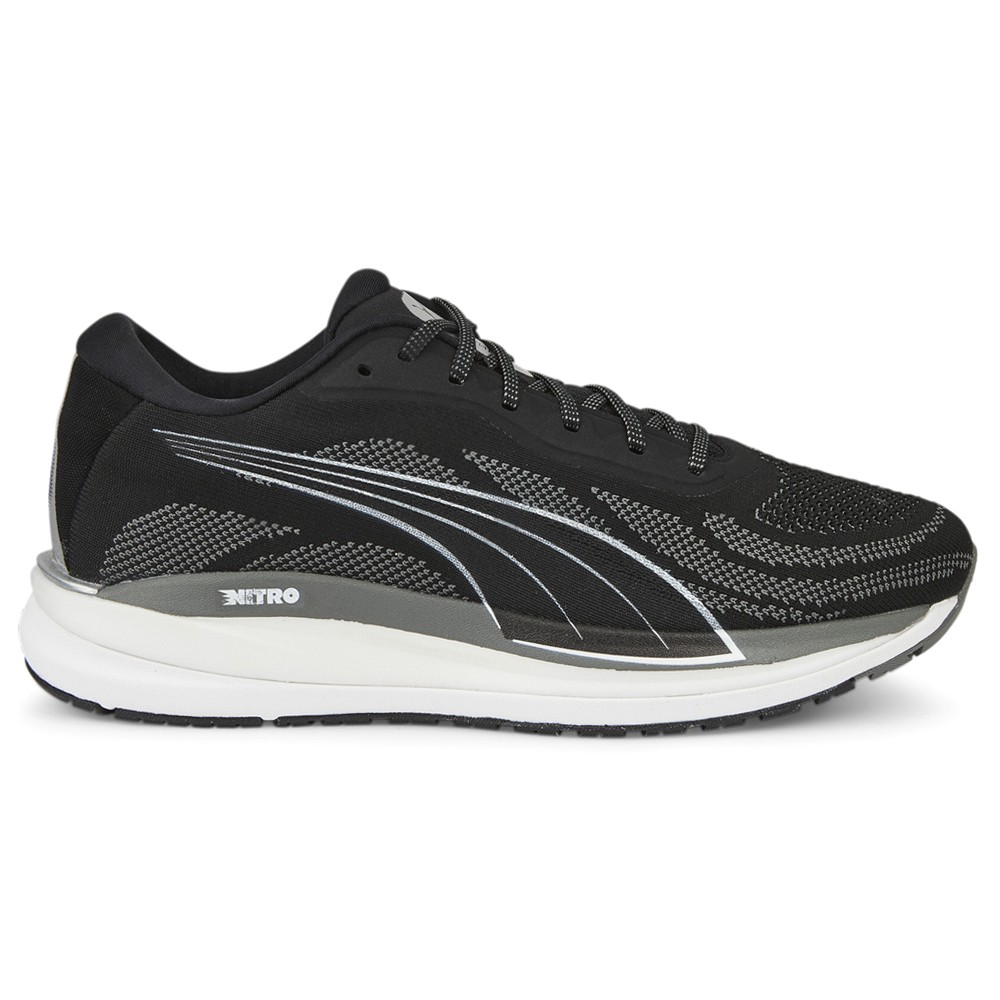 PUMA Magnify Nitro Knit Running  Mens Black Sneakers Athletic Shoes 37690701