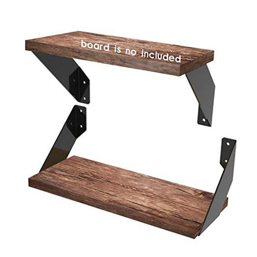 Heavy Duty 8 Inch Rustproof Angle Shelf Brackets for Floating Shelves